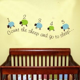 Alphabet Garden Designs Counting Sheep Wall Decal child142