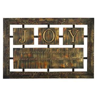 Joy Metal Wall Plaque