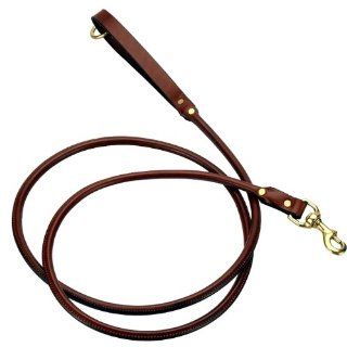 Mendota Products Leather Rolled Snap Lead, 3/4 Inch by 4 Feet, Chestnut  Hunting Dog Equipment 