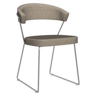 Calligaris New York Sled Base Chair CS/1022 Finish Chromed, Upholstery Cord