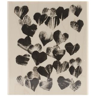 Penny Black Mounted Rubber Stamp 4x4.5 heart Panel