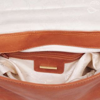 Suzy Smith Leather Cross Body Satchel Bag   Tan      Womens Accessories