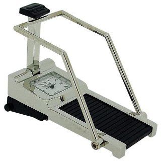 Miniature Treadmill Novelty Quartz Movement Collectors Clock   Silver Tone 9719 Watches