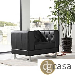 Dg Casa Allegro Black Button tufted Chair
