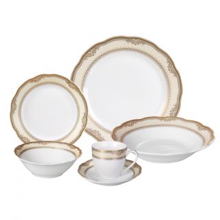 Lorren Home Trends Isabella 24 piece Porcelain Dinnerware Set