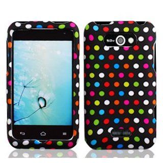 Rainbow Dots Hard Case Cover for LG Motion 4G MS770 +Stylus Cell Phones & Accessories