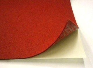 9" X 12" Adhesive Backed Felt, Red, Pack of 5