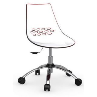 Calligaris Jam Swivel Office Chair CS/623_P77_P Finish White / Transparent Red