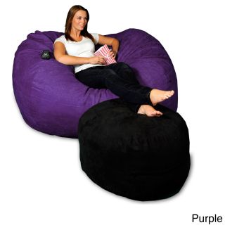 Theater Sacks Llc Soft Micro Suede 5 foot Beanbag Chair Lounger Purple Size Large