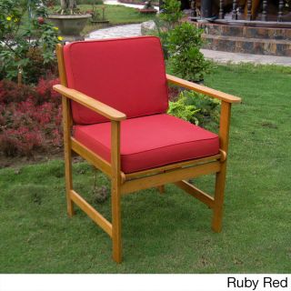 International Caravan International Caravan Royal Tahiti Gulf Port Arm Chairs With Cushions (set Of 2) Red Size 2 Piece Sets