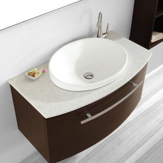 Virtu Virtu Usa 40 inch Anabelle Single Sink Bathroom Vanity Set Espresso Size Single Vanities