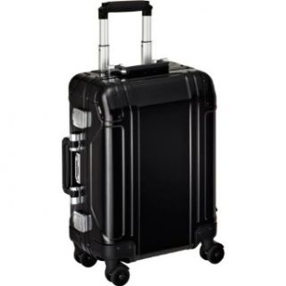 Zero Halliburton Geo Aluminum Carry On 4 Wheel Spinner Travel Case, Black, One Size Clothing