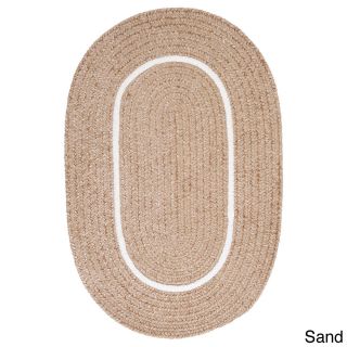 Haven White Border Indoor/ Outdoor Braided Area Rug (5 X 7)