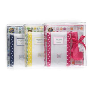 Swaddle Designs 3 Piece Gift Set in Star with Multi Dots SD 026N/G Color Yellow