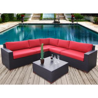 Bellini Andover 6 piece Conversation Sectional Seating Set Brown Size 6 Piece Sets