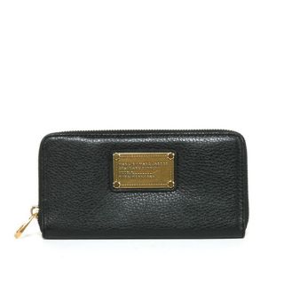 Marc By Marc Jacobs Vertical Zippy Slg Black Leather Wallet