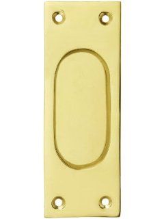 5" Solid Brass Rectangular Pocket Door Pull. Pocket Doors Hardware.    