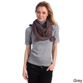 Womens Tassel Accent Infinity Scarf