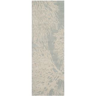 Safavieh Handmade Bella Gray/ Ivory Floral Wool Rug (23 X 7)