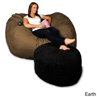 Theater Sacks Llc Soft Micro Suede 5 foot Beanbag Chair Lounger Brown Size Large