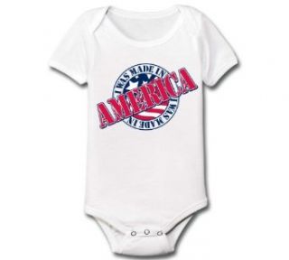 I Was Made In America Cool Funny infant One Piece Clothing