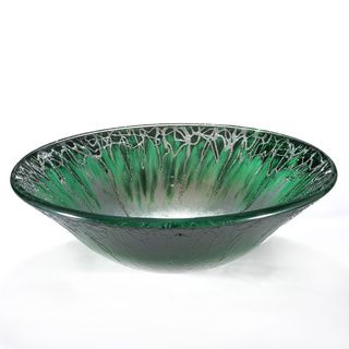 Frosted Glade Abstract Motif Glass Sink Bowl