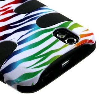 MyBat LGLS855HPCSKIM764NP Fishbone Protective Case for LG LS855 (Marquee)   1 Pack   Retail Packaging   Colorful Zebra/Black Cell Phones & Accessories
