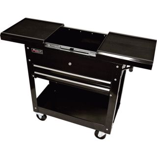Homak Tool Cart with Sliding Top Panels — Black, Model# BK06022704  Work Carts