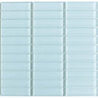 Lush Vapor Ice Blue 1x4 inch Mosaic Glass Tiles (10 Sheets)