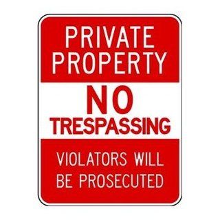 Safety Sign, Private Property No Trespass