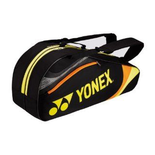 YONEX 7326EX Tournament Basic 6 Racquet Bag, Black/Gold  Sports & Outdoors