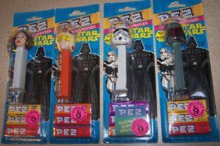 Star Wars Pez 4 pack set Princess Leia , Luke Skywalker , Stormtrooper , Boba Fett Toys & Games