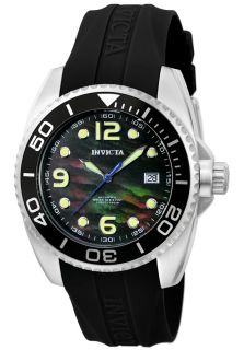 Invicta 0467  Watches,Mens Pro Diver Automatic Black Mother Of Pearl Dial Black Polyurethane, Casual Invicta Automatic Watches