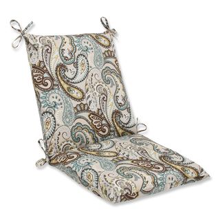 Pillow Perfect Tamara Paisley Quartz Squared Corners Outdoor Chair Cushion