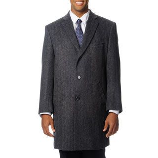 Pronto Moda Mens Ram Grey Cashmere Blend Top Coat