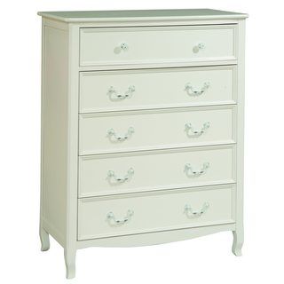 Bolton Furniture Emma 5 drawer White Chest White Size 5 drawer