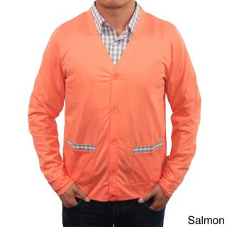 Filthy Etiquette Filthy Etiquette Mens Slim Fit Pocket Trim Cardigan Orange Size Small