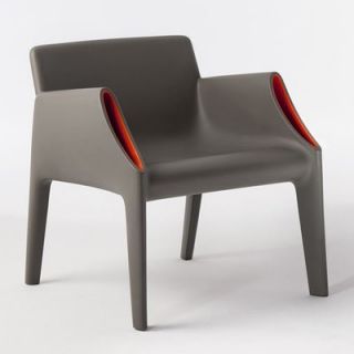 Kartell Magic Hole Arm Chair  6046 Finish Gray with Orange Accent