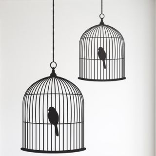 ferm LIVING Small Birdcage Wall Decal 2035 01