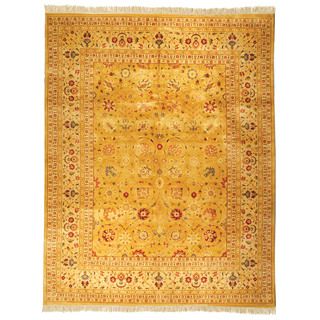 Safavieh Hand knotted Ganges River Gold/ Ivory Wool Rug (8 X 10)