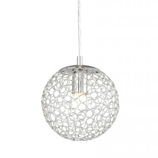 Z lite Chrome Wire Rings 1 light Sphere Pendant