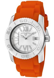 Swiss Legend 10114 02 ORG  Watches,Womens Commander Light Silver Dial Orange Silicone, Casual Swiss Legend Quartz Watches