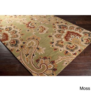 Surya Carpet, Inc. Hand tufted Wool Transitional Paisley Area Rug (8 X 11) Green Size 8 x 11