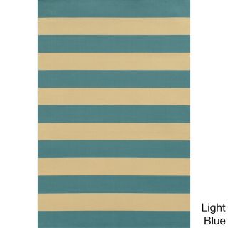 Style Haven Indoor/ Outdoor Stripe Polypropylene Rug (710 X 1010) Blue Size 710 x 1010