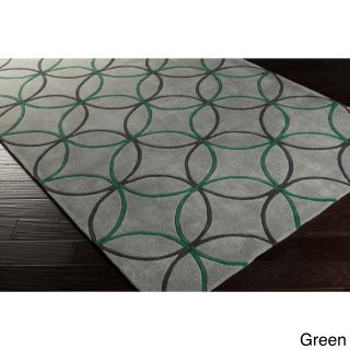 Surya Carpet, Inc. Hand tufted Geometric Contemporary Area Rug (8 X 11) Green Size 8 x 11