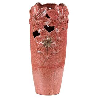 Privilege Red Flower Decorative Ceramic Vase