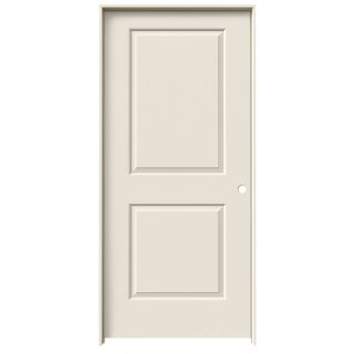 ReliaBilt 2 Panel Square Hollow Core Smooth Molded Composite Left Hand Interior Single Prehung Door (Common 80 in x 36 in; Actual 81.68 in x 37.56 in)
