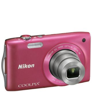 Nikon Coolpix S3300 Compact Digital Camera (16MP, 6x Optical, 2.7 Inch LCD)   Pink      Electronics