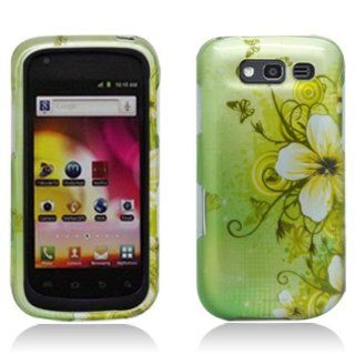 Aimo Wireless SAMT769PCIMT065 Hard Snap On Image Case for Samsung Galaxy S Blaze 4G T769   Retail Packaging   Green/Flowers and Butterfly Cell Phones & Accessories