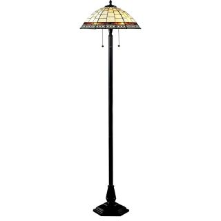 Z lite 3 light Multicolor Tiffany Floor Lamp With Amber Accents